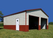 Red Boxed Eave Garage